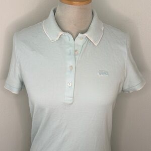 Lacoste Slim Fit mint green polo dress 38 cotton
